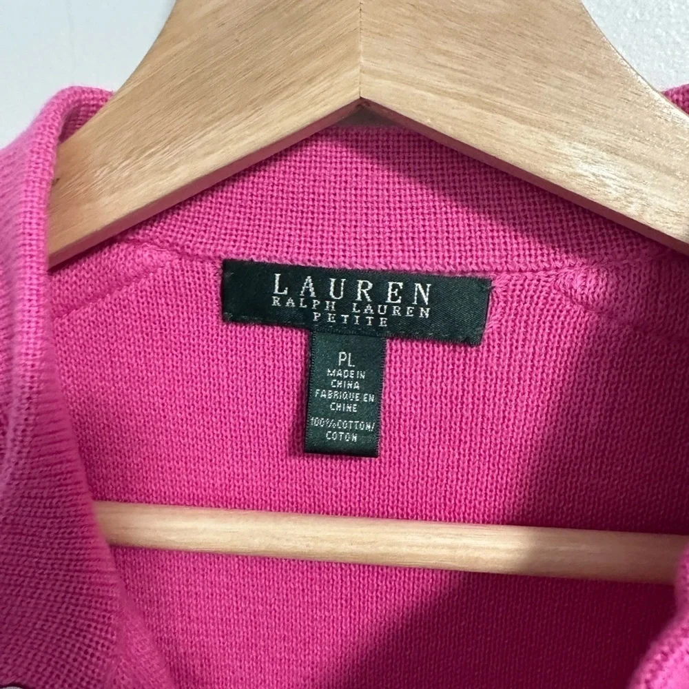 Ralph Lauren Tops | RI Pink Knit
Zipper Jacket | Color: Pink size L petite - Picture 8 of 10